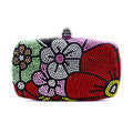 Women's Multi-Flower Rhinestone Clutch Luxury Diamond Wedding Purse Crystal Dinner Handbag Designer Party Stones Minaudiere Bag