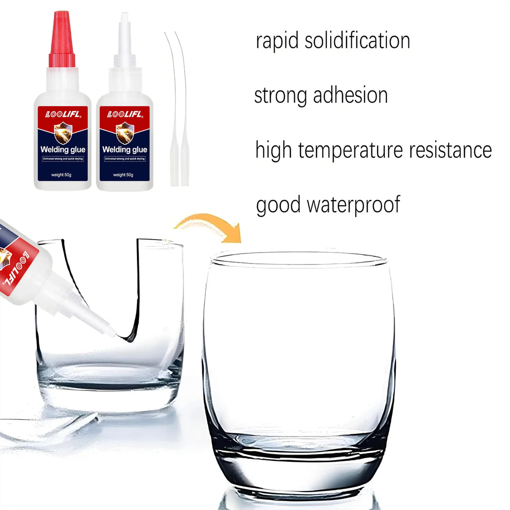 Loolifl 50g Welding High-Strength Oil-Based Glue - Universal Instant Strong Adhesive Precision Resin Ceramic Metal Glass Super Glue