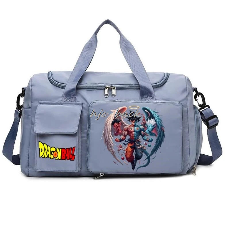 Fashion Dragon Ball Print Large Capacity Storage Bag Shoulder Bag Camping Accessories Dry/wet Separation Travel Bag