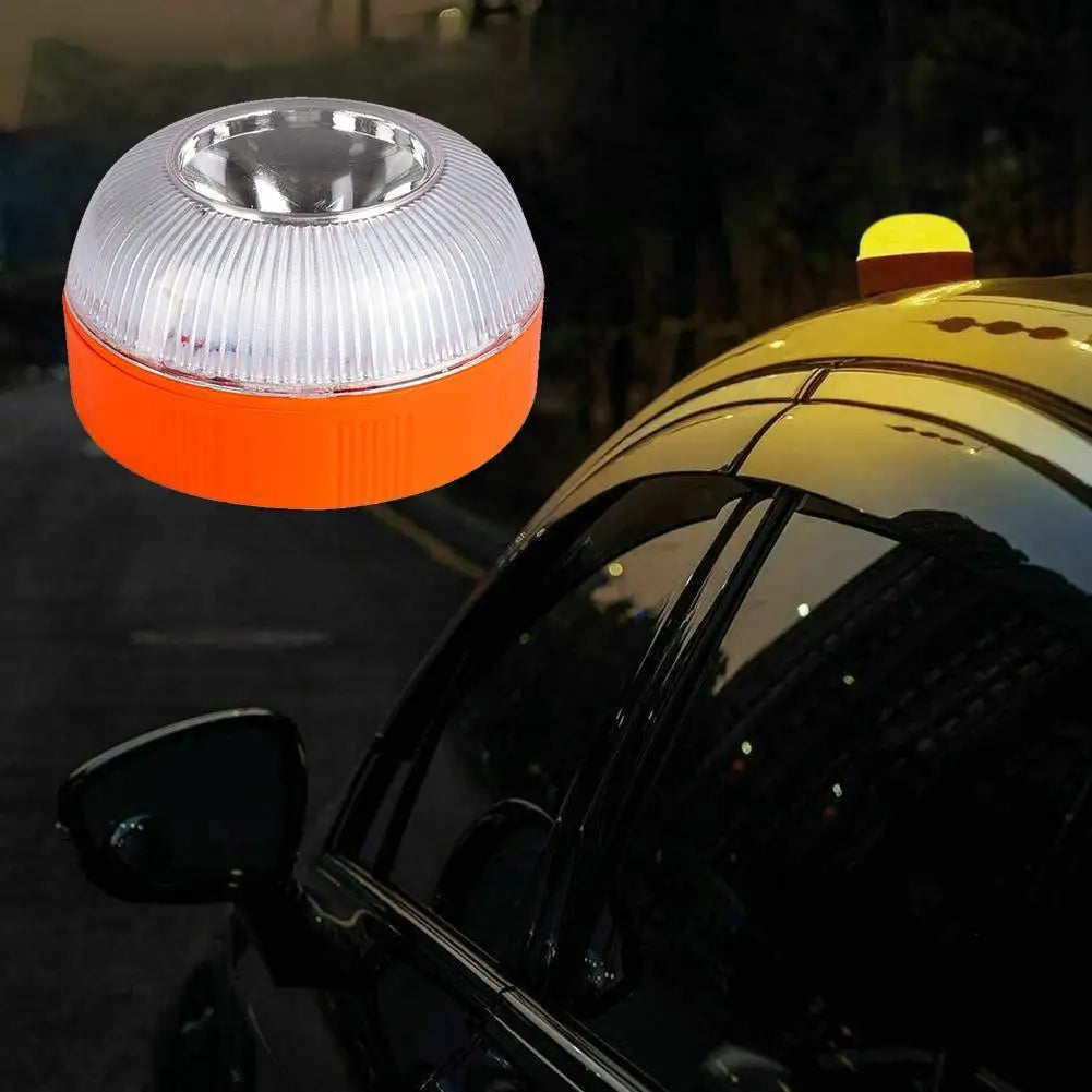 Car Emergency Beacon Light USB Rechargeable V16 Magnetic Induction Strobe Flashing Warning Light Help Flash Safety Signal Lamp