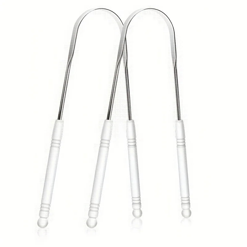 Stainless Steel Tongue Scraper U-Shaped Dental Cleaner for Bacteria/Plaque Removal with Multi-Style Options for All Users