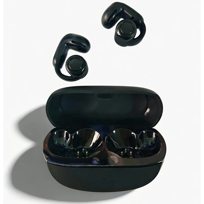 V12 Ear Clip Earphone Wireless Bluetooth HD Call Headphones Sports Gaming Open Headset HiFi Stereo Earbuds 350mAh Long Standby