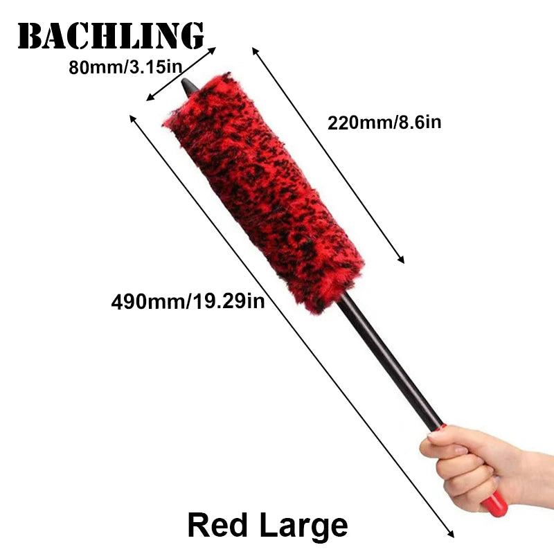 Auto Wheel Detailing Brush Bendable Wheel Woolies Three sizesCar Cleaning Tools for Rim Tire Cleaning Automobile Wheel Brushes