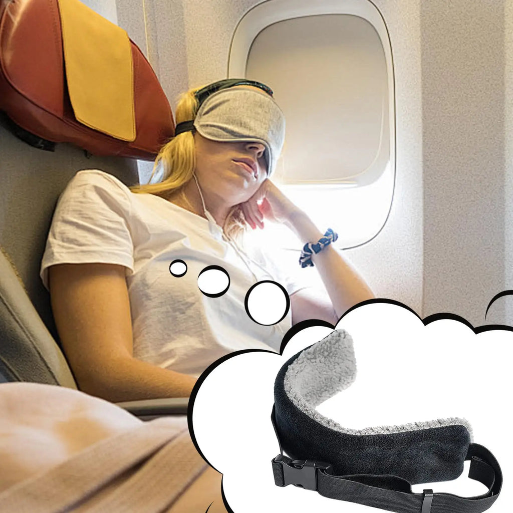 Head Support Strap Adjustable Travel Pillow Airplanes Neck Support Band Portable Cars Seat Sleep Aid Head Fixed Strap