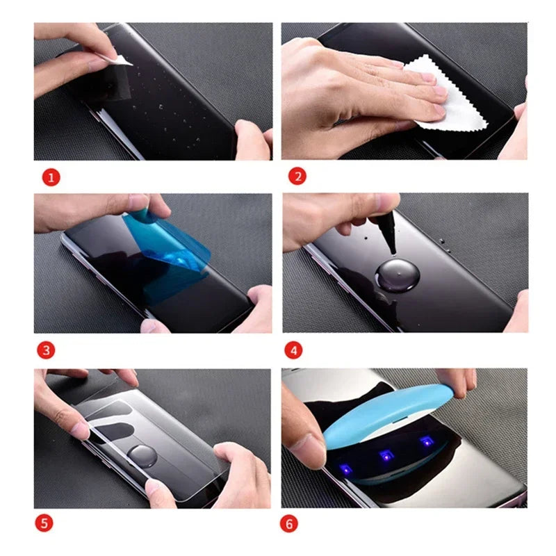 3 in 1 UV Tempered Glass Glue Screen Protector For All Mobile Phone Adhesive 3D Curved Tempered Glue Edge Full Cover Glass Glue