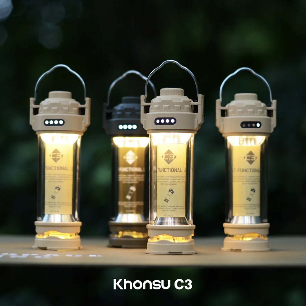 3000mAh C3 Tactical Camping Light Outdoor LED Flashlight Portable Rechargeable Multi functional Tent Camping Light