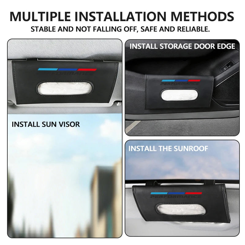For BMW Snap-fit Car Sun Visor Tissue Box Storage Accessories M M2 M3 M4 M5 M6 E46 E90 E60 F30 E39 X1 X3 X4 X5