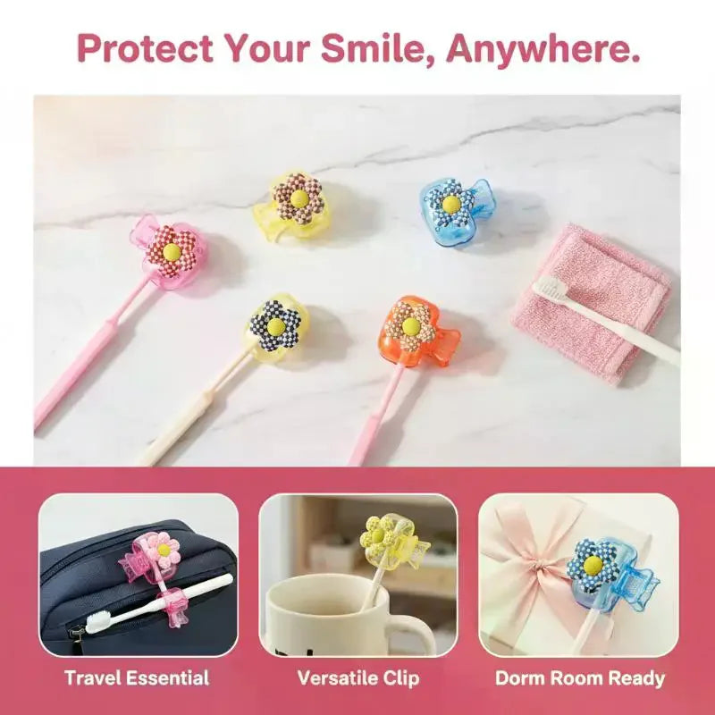 Portable Plastic Clip Travel Toothbrush Head Covers, Protective Toothbrush Protector Cap Brush Pod Case For Household Travel