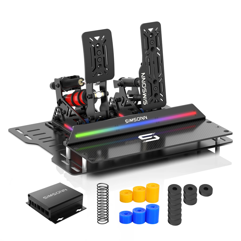 SIMSONN PRO X Ultra Sim Racing Pedals Pressure Sensor Pedal Support VAM VAM RPO Vibration Motor PC Racing Simulator Pedals