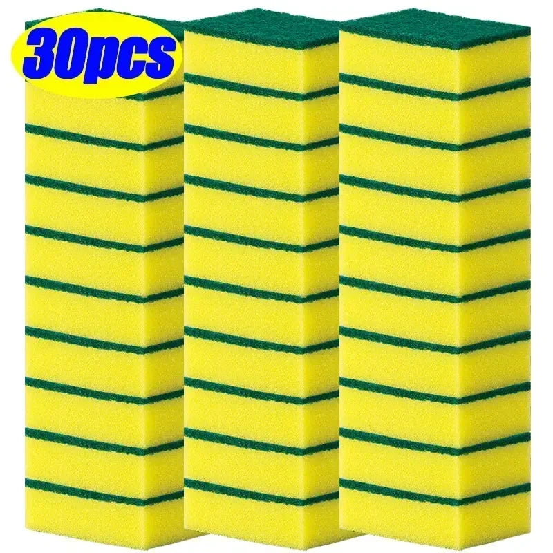 5-50pcs Magic Cleaning Sponges Double-sided Reusable Kitchen Sponge Wipes Pan Pot Dishwashing Scouring Pads Brush Clean Tools