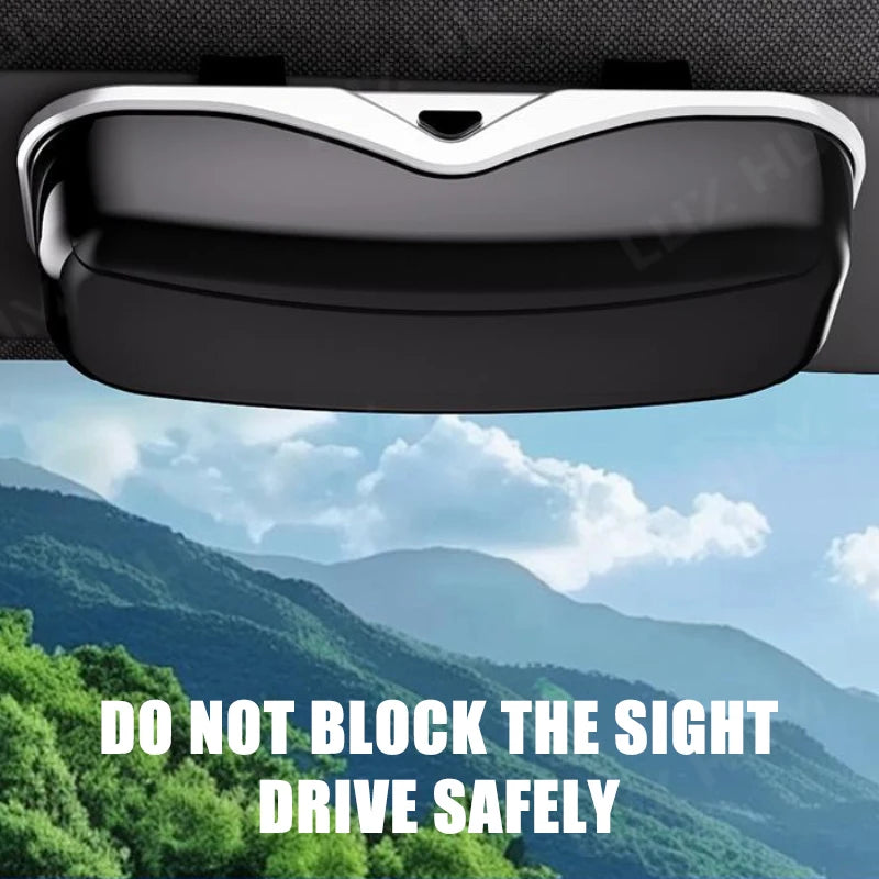 Car Sun Visor Glasses Case Anti-Scratch Auto Sunglasses Holder Eyeglasses Storage Hard Box Universal for Sedan Suv Mpv Truck
