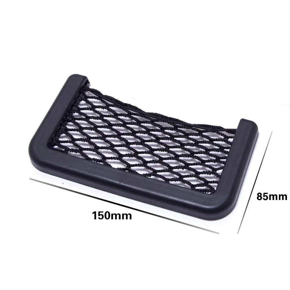 1PCS Universal Car Organizer Storage Bag Auto Paste Net Pocket Phone Holder Car Accessories Interior Storage Accessories