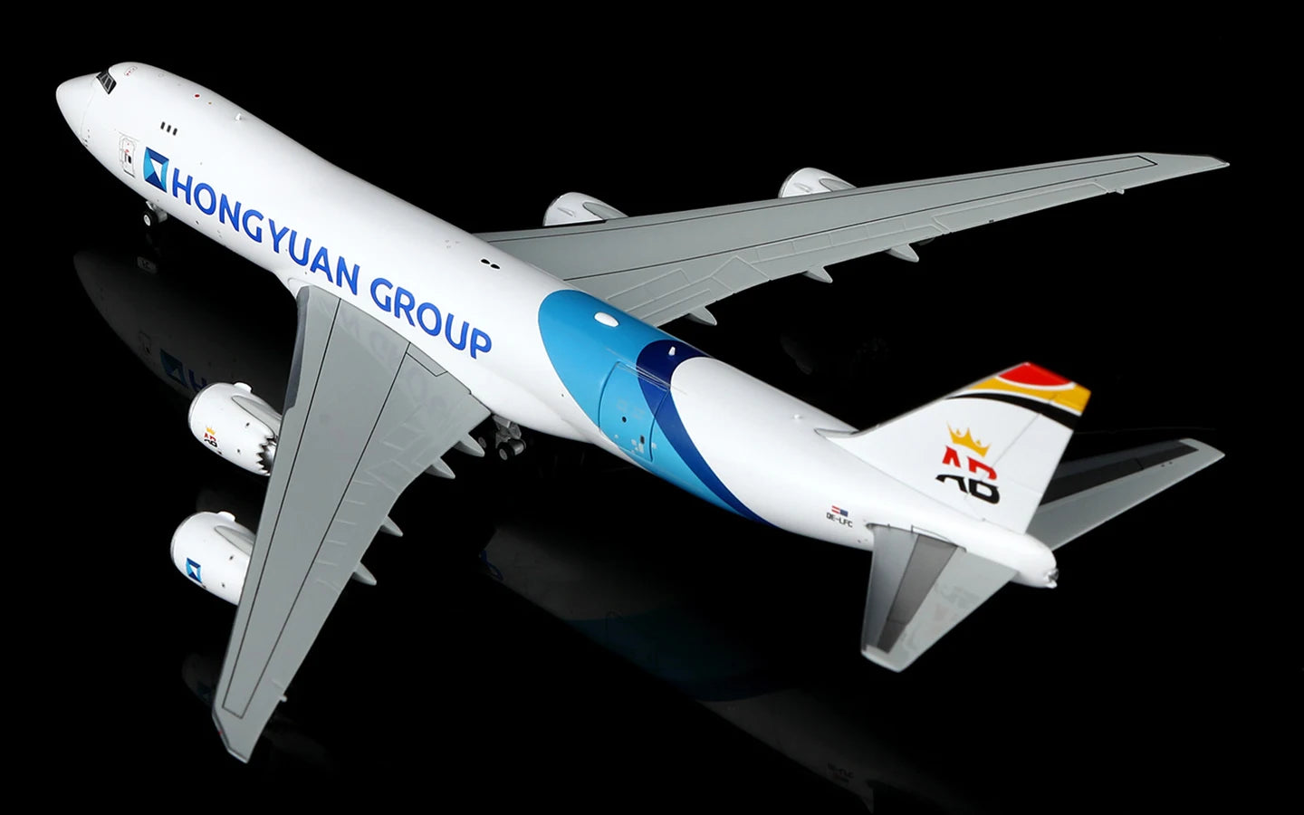 B633001 Alloy Collectible Plane Gift HX Models 1:400 Air Belgium Hongyuan Group Boeing B747-8F Diecast Aircraft Jet Model OE-LFC