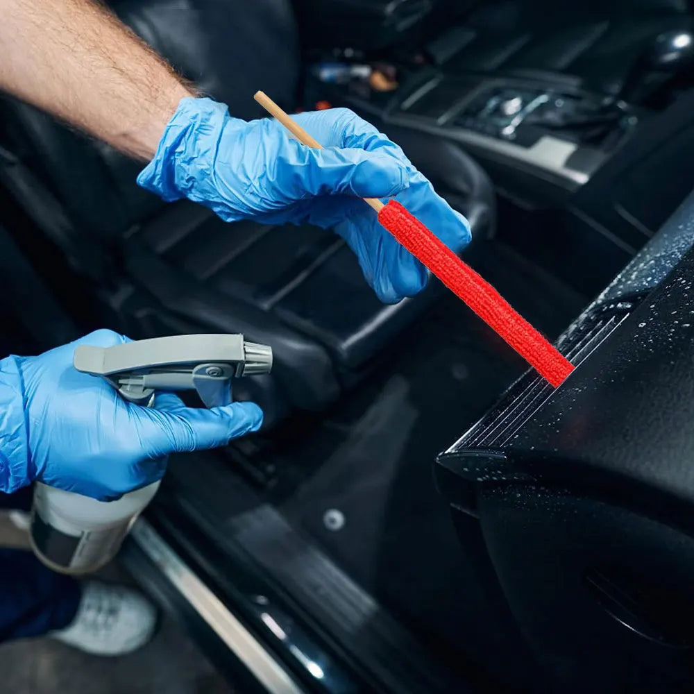 3pcs Universal Car Gap Detail Cleaning Brush Car Air Conditioner Cleaning Brush Car Air Outlet Wash Cloth Auto Tool Accessories