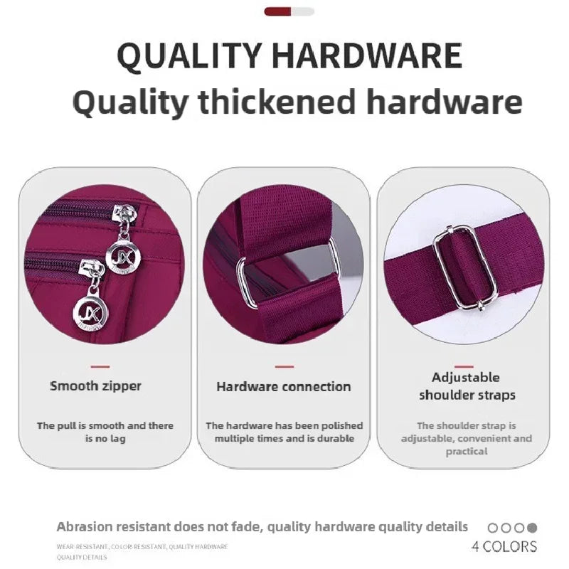 Multifunctional multi-compartment crossbody bag new lightweight leisure shoulder cloth bag cell phone coin purse
