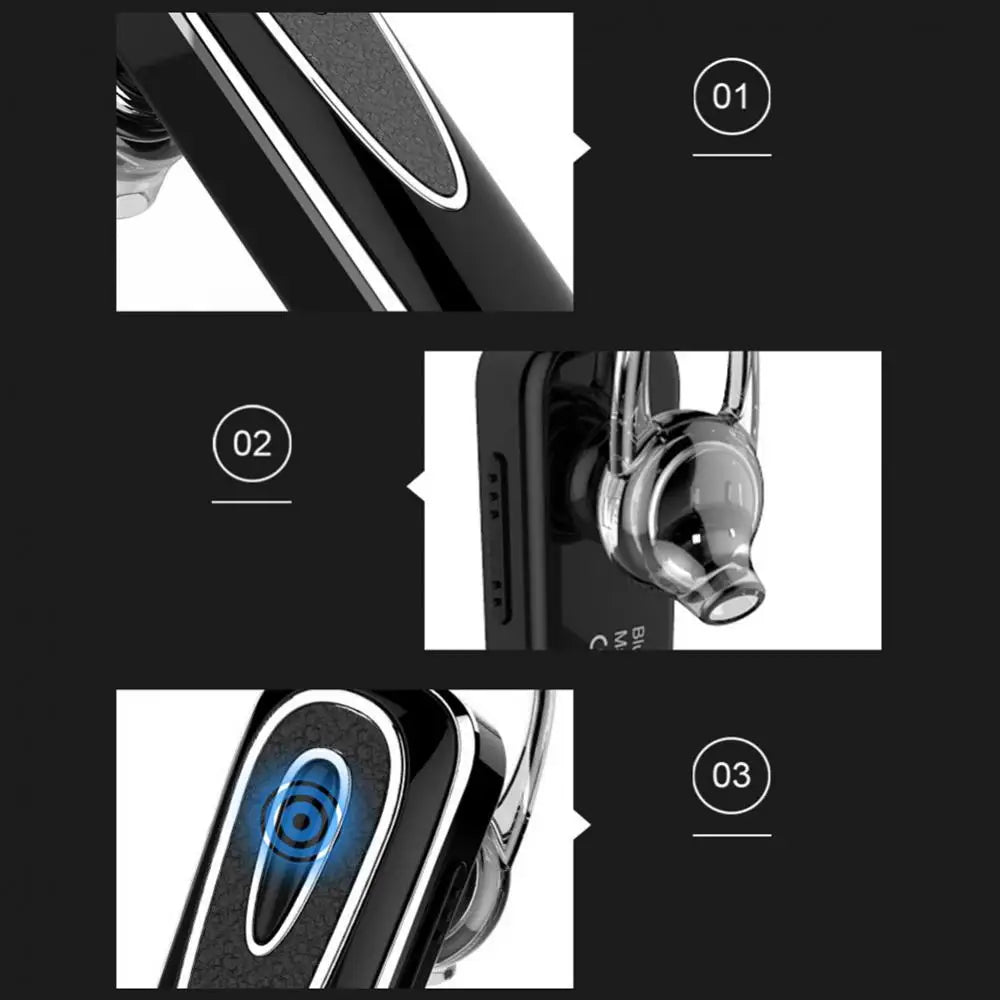 K1 Voice Control Earhook Wireless Bluetooth-compatible Stereo Earphone Handsfree Headphone