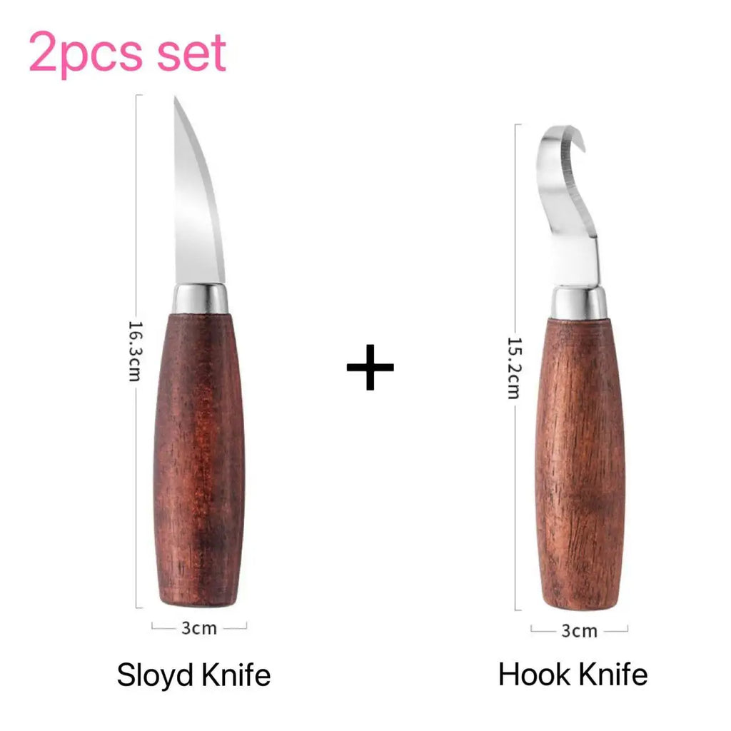 Wood Carving Tools Set Hand Chisel Cutter DIY Woodworking Knife for Spoon Pumpkin Sculpting Gift for Beginners
