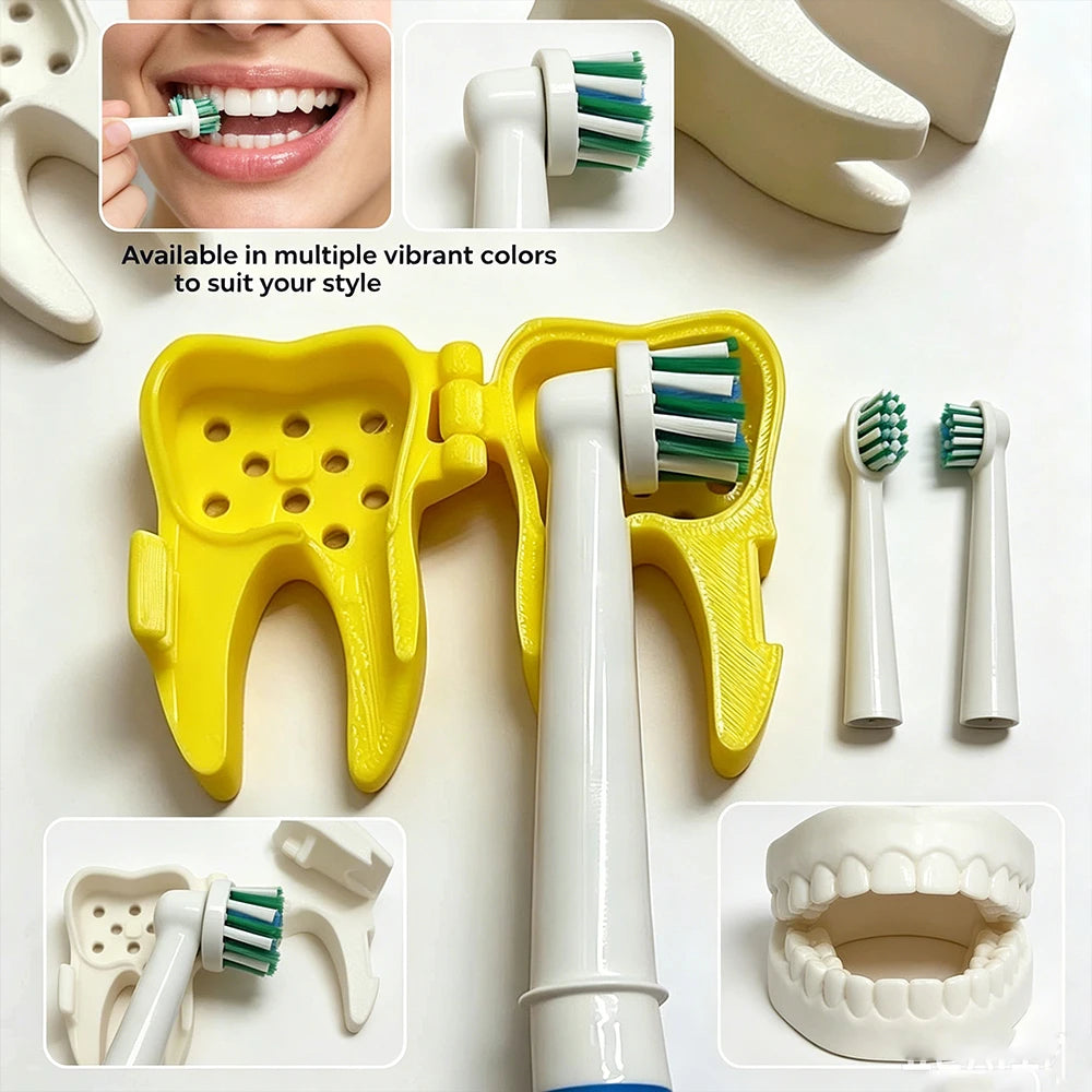 8PCS Portable Travel Tooth Shaped Toothbrush Head Protector, Hollow Ventilated Quick Drying Dust Shield Toothbrush Cap
