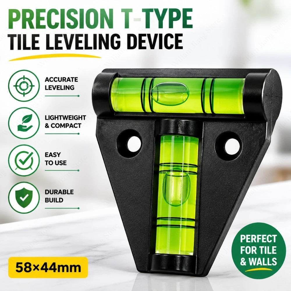 3/5/10PCS T Type Tile Leveling Device Spirit Level Precision Measuring Tool for Wall Floor Tile Paving and Construction Projects
