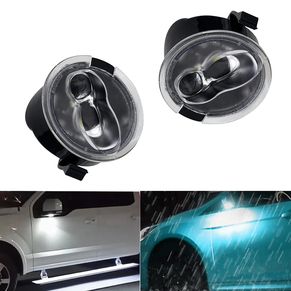 2pcs For Ford Edge Expedition Explorer F-150 Fusion For Lincoln MKS MKT MKX Mercury LED Side Mirror Puddle Lights 5F1Z-13B375-A