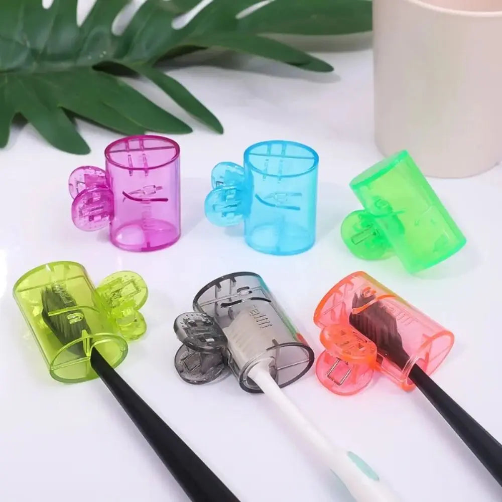 Plastic Toothbrush Storage Clip Portable Toothbrush Head Storage Clip Portable Toothbrush Box Transparent Toothbrush Shell