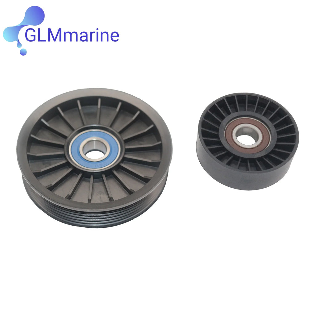 For Mercruiser V6 V8 Serpentine Belt Idler PULLEYet 8M S6500024 4.3-6.2 L MPI Pulleys w/ Belt 862087A1 865598 864625T 865615Q03