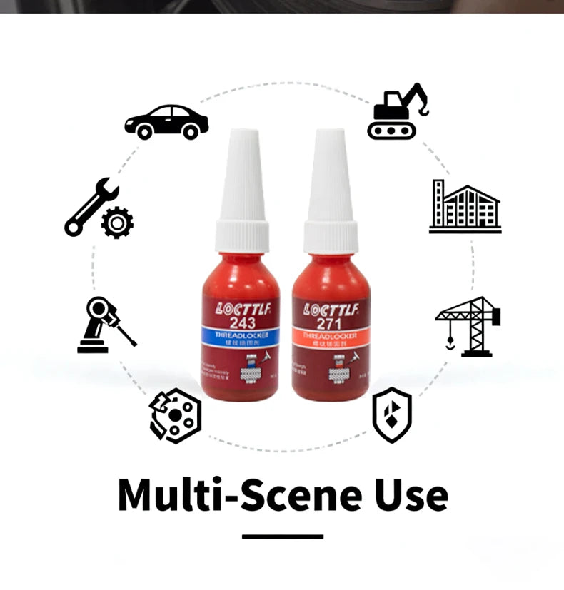 243 Screw 10ML Thread Locking Adhesive  Anaerobic Adhesive High Strength Anti-Loosening  Removable  Mechanical Screw Adhesive