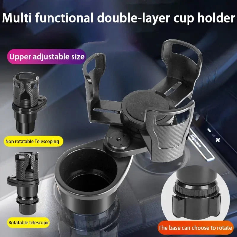 Multifunctional Rotating Car Cup Holder Drink Coffee Bottle Holder Can Mounts Holders Mount Stand Space Saving Beverage Organize