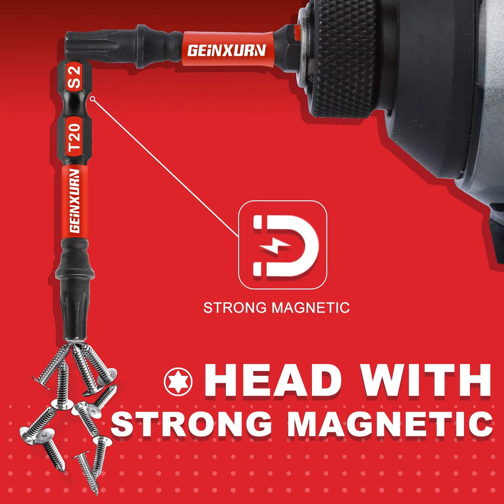 Geinxurn 2In S2 Magnetic T20 Torx Bits With Base, Motorcycle Repair Tools&Suitable for Motorcycle Maintenance
