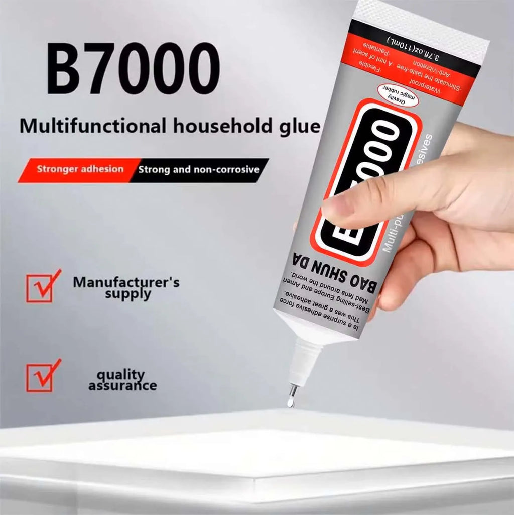 15PCS 15mL B-7000 Transparent Strong Glue  Mobile Phone Touch Screen Adhesive B-7000 DIY Repair Diamond Jewelry Glass Office.