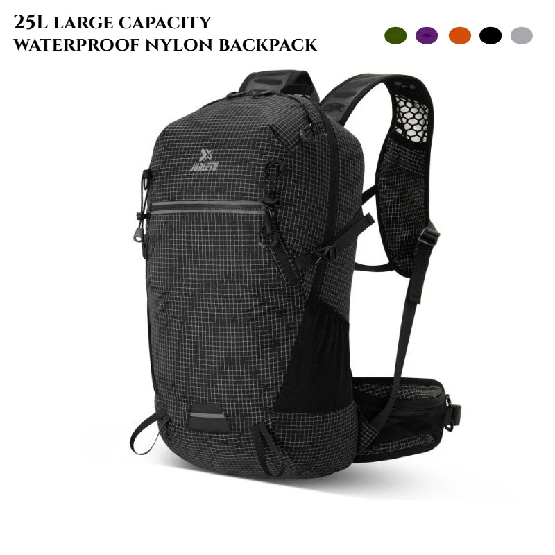 Outdoor Hiking Backpack 25L Large Capacity Sports Bag  Nylon Waterproof Wear-resistant Backpack for Climbing Traveling Dry Bag