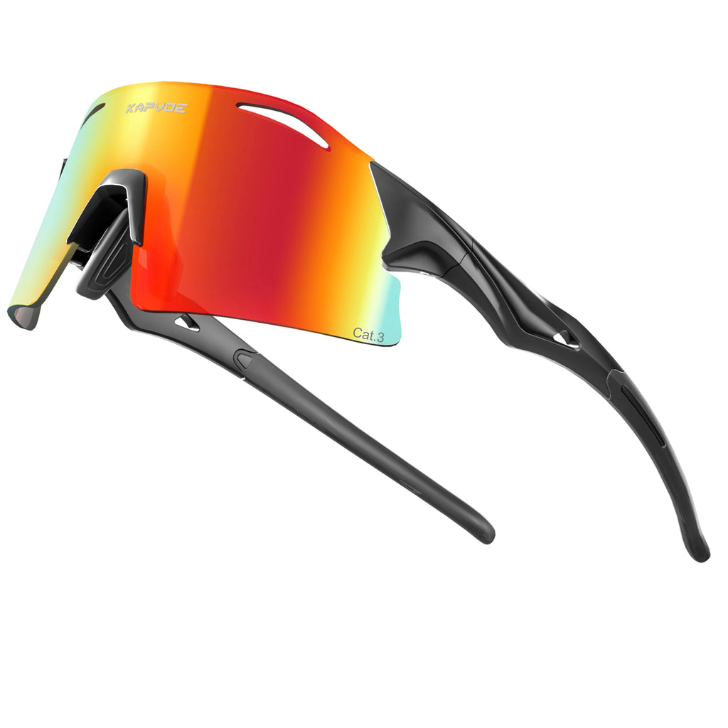 Kapvoe UV400 Fashion Sunglasses Men MTB Bike Cycling Glasses Eyewear Women Bike Outdoor Sports Night-riding glasses for racing