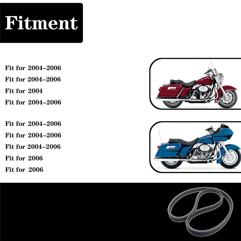 Classic-Motorcycle 139T 1-1/8Inch Rear Drive Belt For Electra Glide FLHT Ultra FLTR Road Glide FLHR 04-06 40024-04 1204-0063