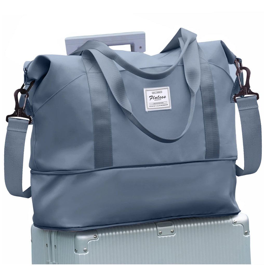 Expandable Travel Bag for Ryanair Easyjet, Hand Luggage Sport Bag Gym Bag, Large Capacity Foldable Travel Duffel Bag Weekend Bag