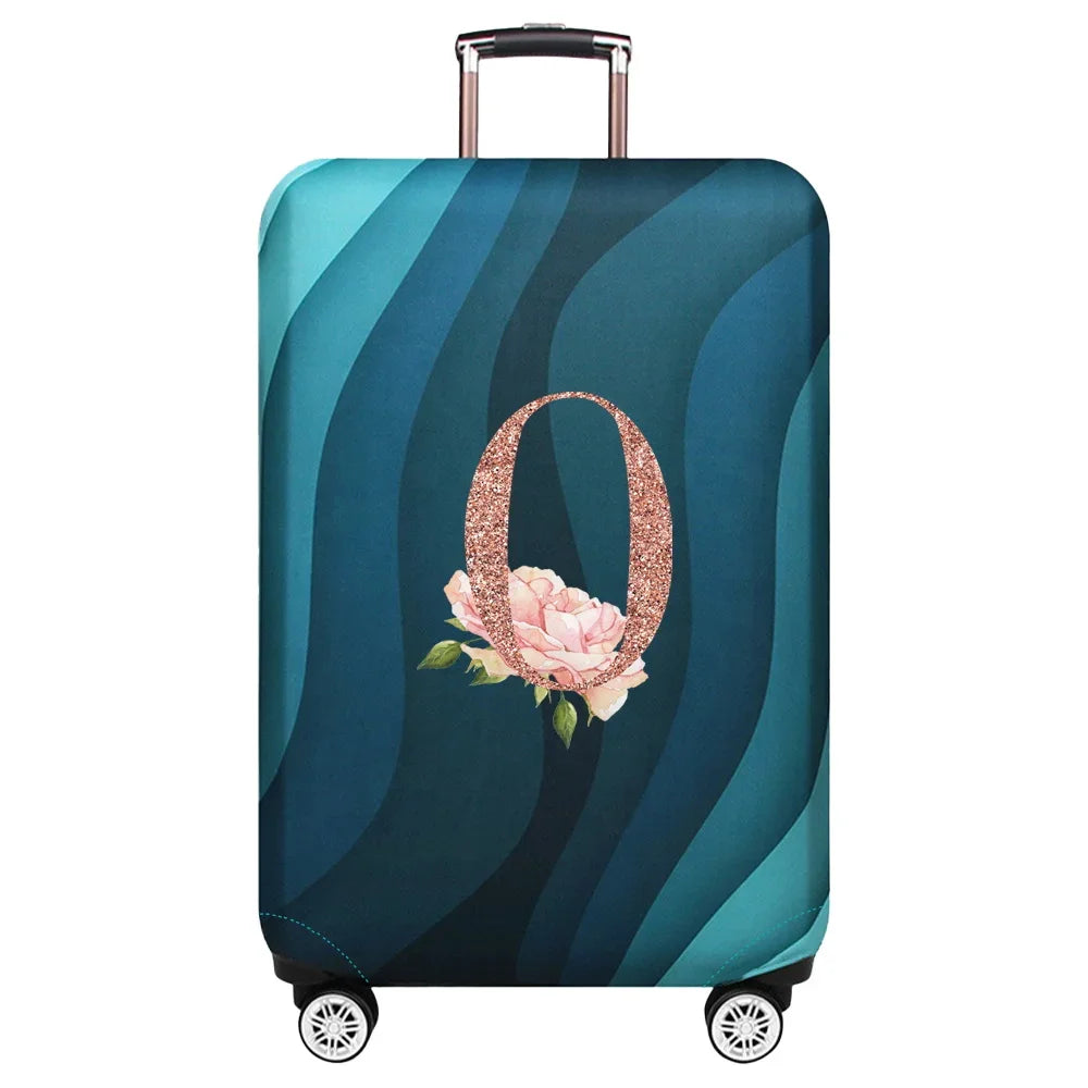 Luggage Covers 18-32inch Protector Travel Luggage Suitcase Protective Cover Stretch Dust Covers Print Rose Gold Letter Series