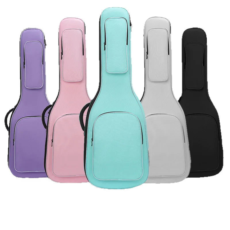15mm Thickend Cotton Pad Guitar /Bass Bag Rip-stop Backpack Shoulder Bag Cover Carrying Case Color Options Neck Cushion Design