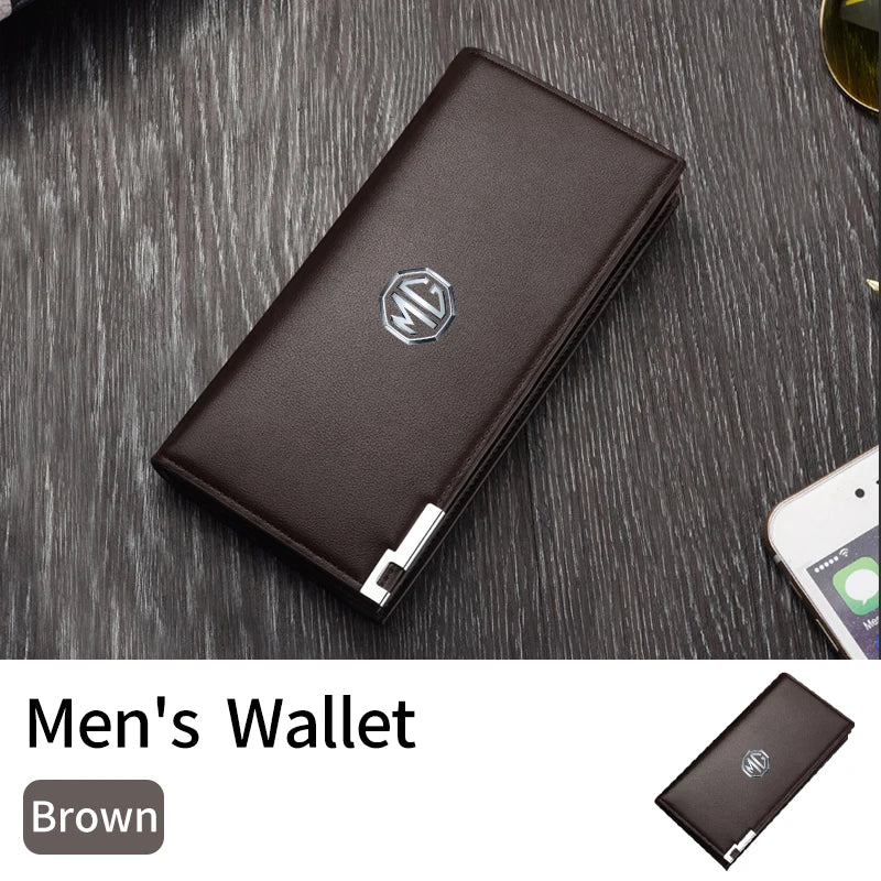 Car Men Wallet Driver's License Pouch Card Case Coin Purse For Morris Garages MG 6 3 5 7 TF ZR ZS HS GS GT Hector RX5 RX8 350