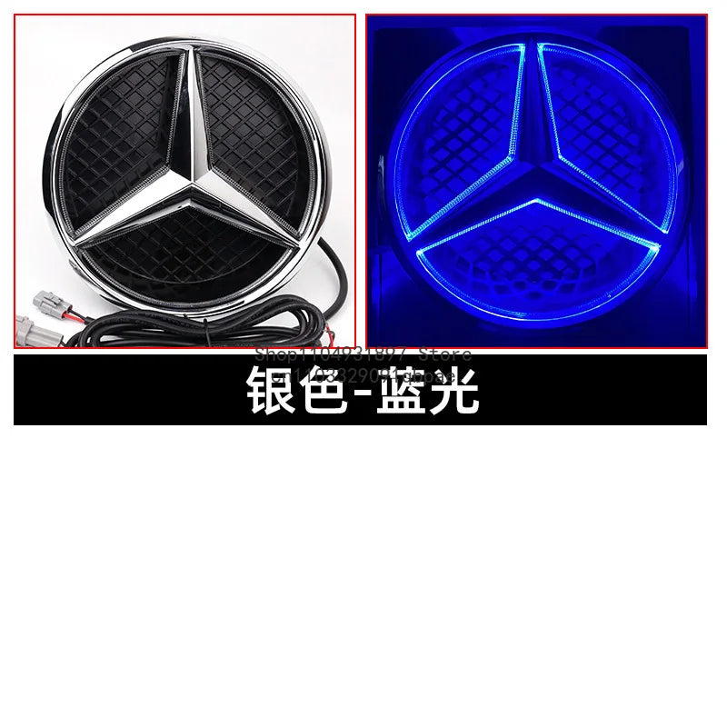 Grid LED light Front Grilled Embelm badge For W204 W205 W213 W253 C-Class E-Class GLC C E 180 200 250 300 350 43 63 4MATIC