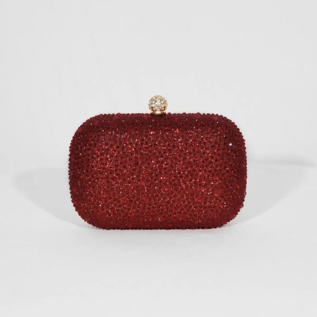 Fashion women's shiny rhinestone decorative small hand bag rounded corner box dinner bag temperament elegant hand bag