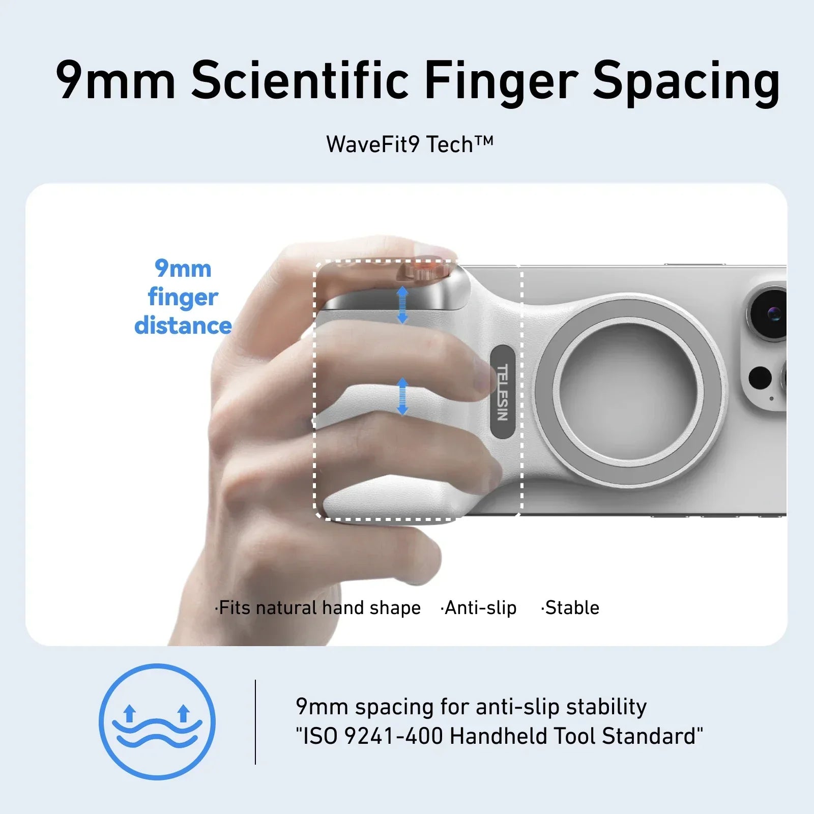 Magnetic Phone Camera Shoot Hand Grip BT Remote Control Handle for Vlogs and Selfies Compatible with Iphone 17/16/15/14 Pro Max