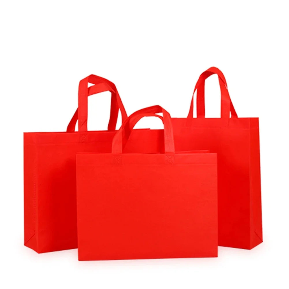 10PCS Thickened Nonwoven Tote Bags Wholesale Customized LOGO ECO-friendly Clothes Shoes Packaging Bags Gift Bags Shopping Bags