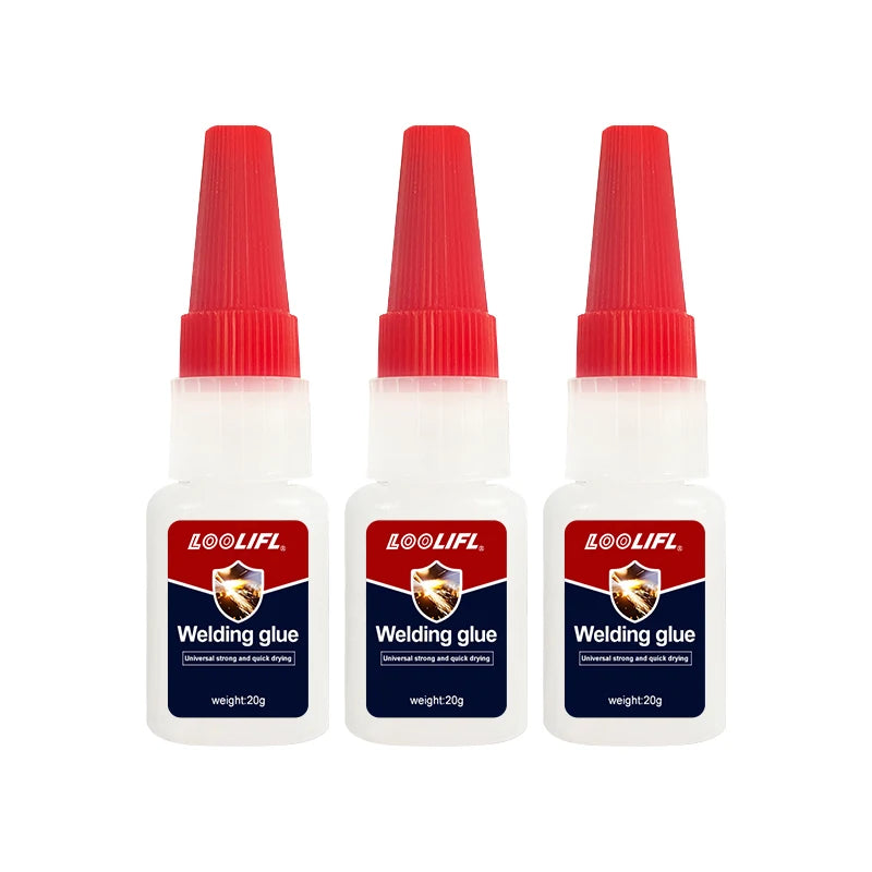 Loolifl 50g High-Strength Welding Oil-Based Glue, Universal Strong Instant Adhesive, Suitable for Resin, Ceramics, Metal, Glass, Wood, Leather, Crafts, Super Glue
