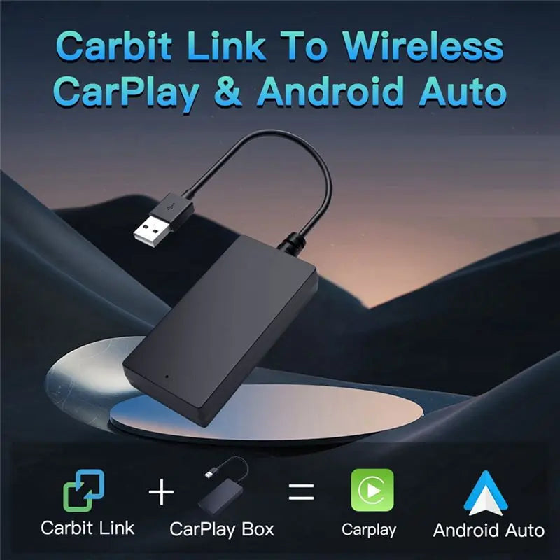 NEW-Plug And Play Carbit Link To Wireless Carplay Android AUTO Box Car Navigation Smart Car Machine Interconnection