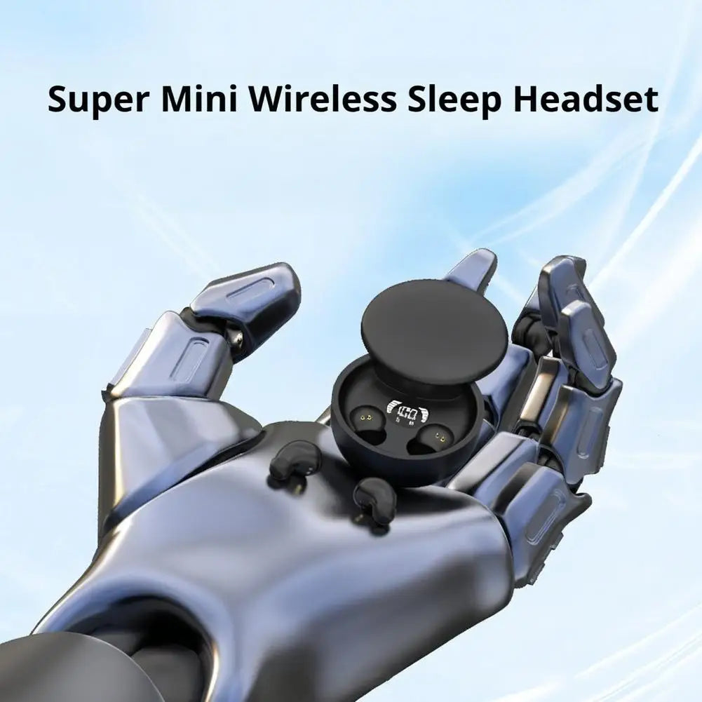 2025 New Mini Invisible Bluetooth 5.4 Headphones Noise Cancelling Earbuds For Sleeping Sleepers Wireless Earphones For Work
