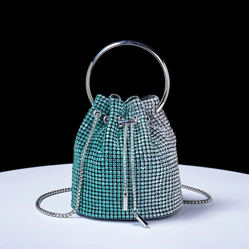 Women's bag bucket bags Women's inlaid diamond bag Fashion dinner women luxury single shoulder designer handbags