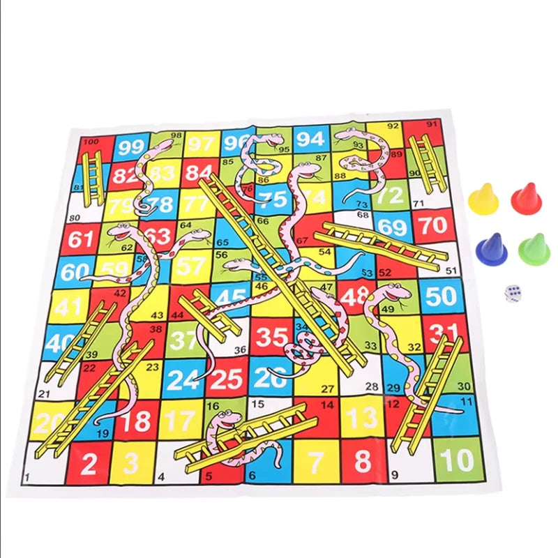 Chess Snake Ladder Flight 38cm/14.96inch Educational Children Toys Interesting Board Game Set Portable Flying Chess Board Game