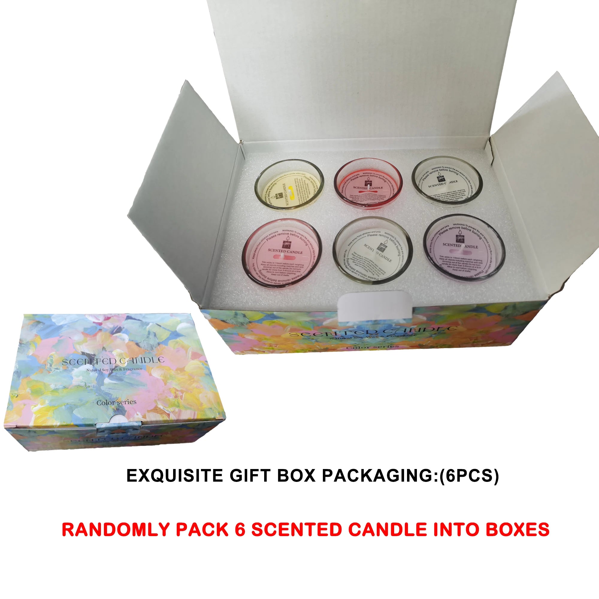 1pcs Premium Aromatherapy Candle Gift Box Comes with Glass Cup Smokeless Soy Wax Aromatherapy Candle Day Christmas Valentine’s