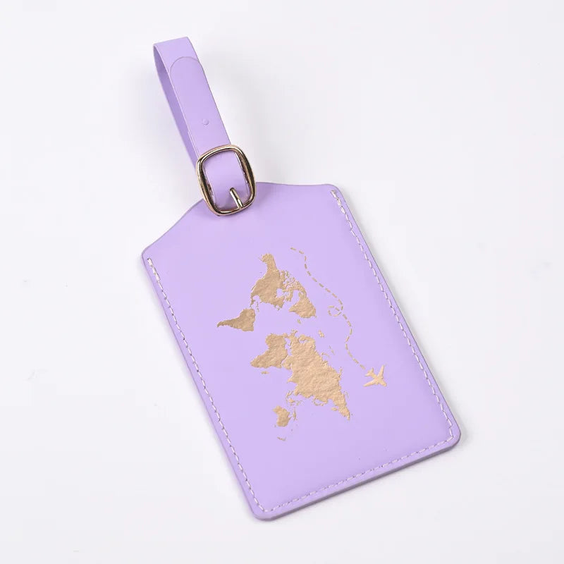 Luggage Tags for Suitcases PU Leather Privacy Protection Bag Tags Travel Accessories Essential