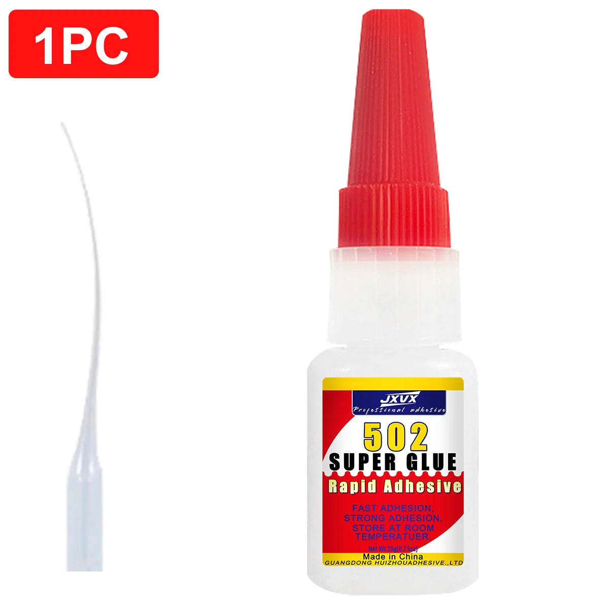 20/50g Large Capacity 502 Super Glue,Cyanoacrylate Adhesive, Instant Quick Drying Cyanoacrylate Adhesive, Leather, Rubber, Glass, Wood, Metal, Liquid Adhesive Tool Includes precision dispenser,1-10pcs.