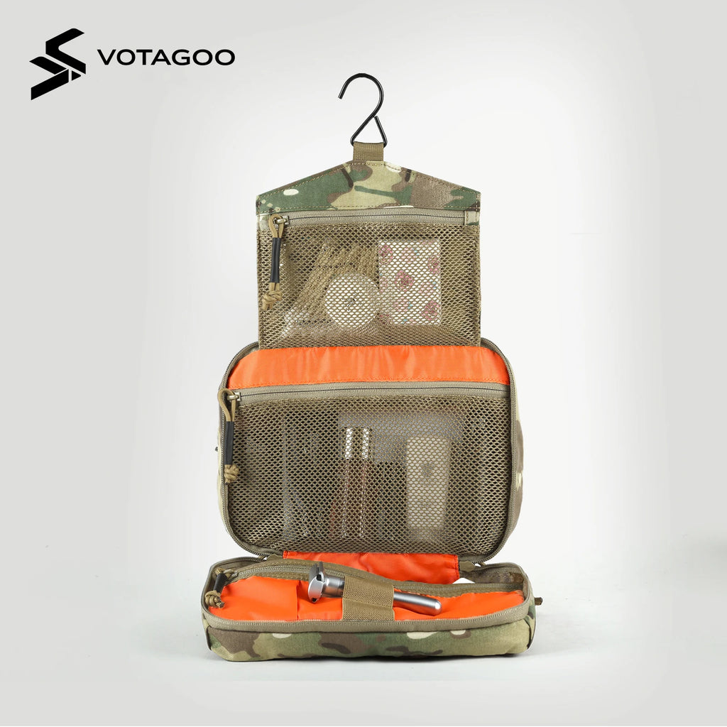 VOTAGOO Tactical Toiletry Bag Hygiene Bag EDC Tool Molle Pouches Small Dopp Kit Travel Shower Bag for Men